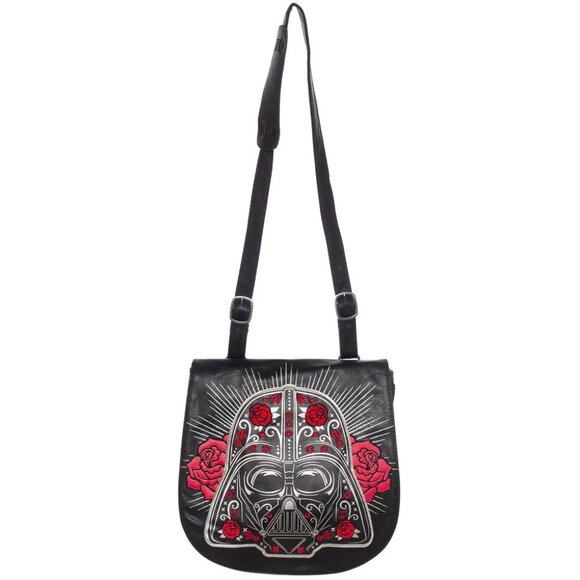 HTF NWOT Loungefly Star Wars Darth Vader Sugar Skull Saddle Bag Punk Rock Style - Picture 1 of 9